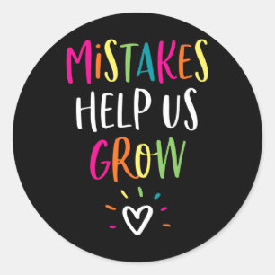 Sticker Rond Un état d'esprit positif Retour à l'école Professe