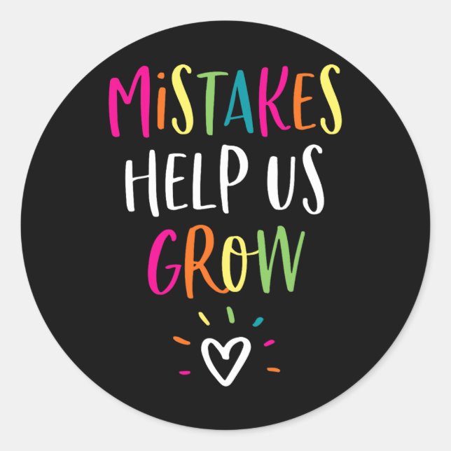 Sticker Rond Un état d'esprit positif Retour à l'école Professe (Devant)