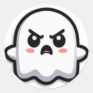 Sticker Rond Un fantôme en colère