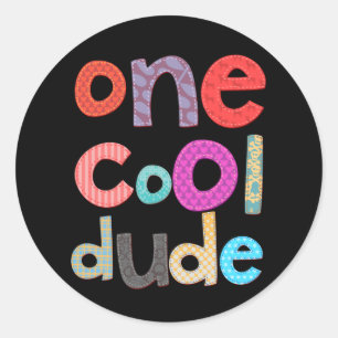 Sticker Rond Un homme Cool