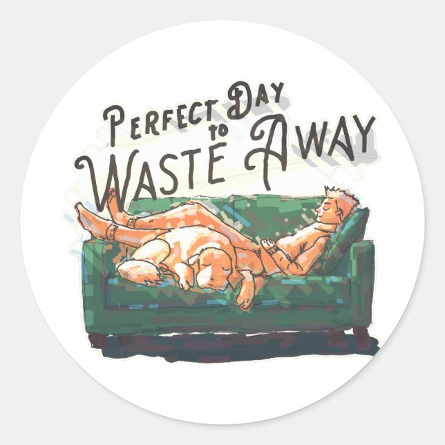 Sticker Rond Un jour idéal pour perdre (Devant)