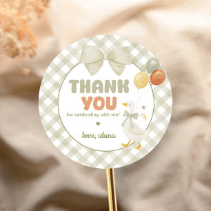 Sticker Rond Un joyeux anniversaire de printemps pour une oie i