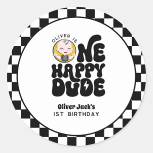 Sticker Rond Un joyeux Mec 1er anniversaire