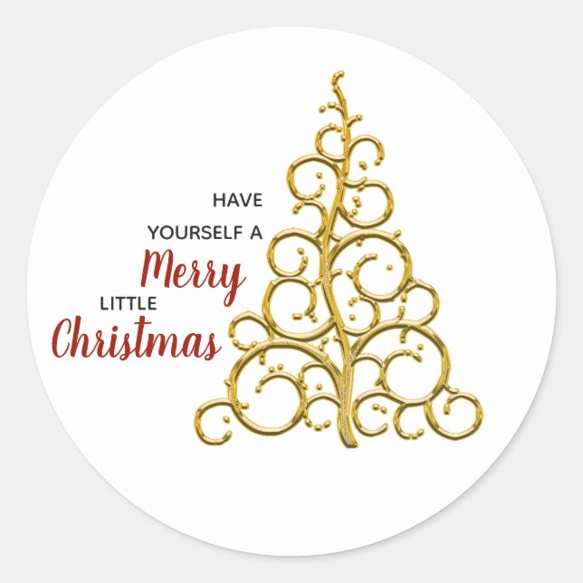 Sticker Rond Un joyeux petit Noël (Devant)