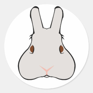Sticker Rond Un lapin