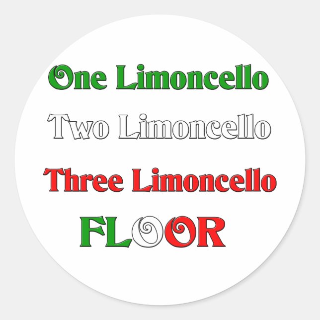 Sticker Rond Un Limoncello (Devant)