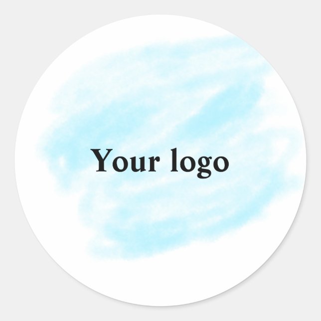Sticker Rond Un logo personnalisé simple et élégant ici compagn (Devant)