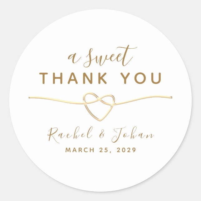 Sticker Rond Un Mariage de Merci doux (Devant)
