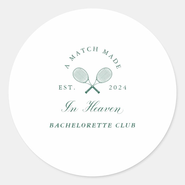 Sticker Rond Un match fait dans la Bachelorette du Ciel (Devant)
