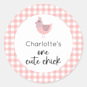 Sticker Rond Un mignon poussette 1er anniversaire