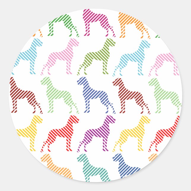 Sticker Rond Un Motif à Danse (Devant)