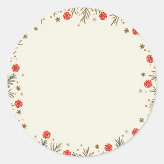 Sticker Rond un motif de Noël