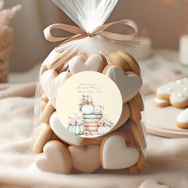 Sticker Rond Un nouveau chapitre commence la douche citrouille (Créateur téléchargé)