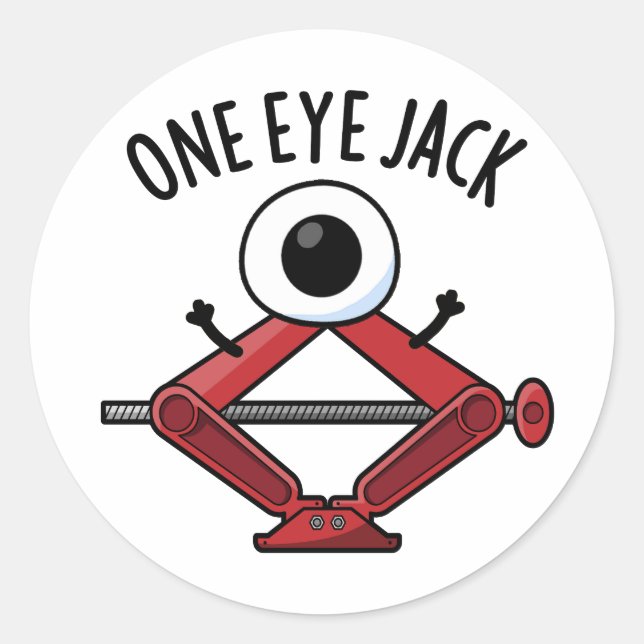 Sticker Rond Un Oeil Jack Funny Voiture Jack Pun (Devant)