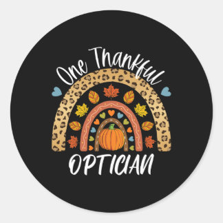 Sticker Rond Un Opticien Mignonne Arc-En-Ciel Remercié automne