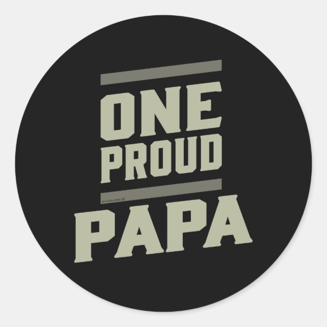 Sticker Rond Un papa fier (Devant)