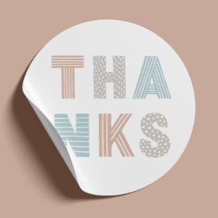 Sticker Rond Un pastel gentil merci. ANNIVERSAIRE DE ENFANT / B