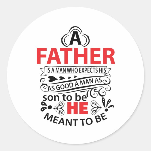 Sticker Rond Un père (Devant)