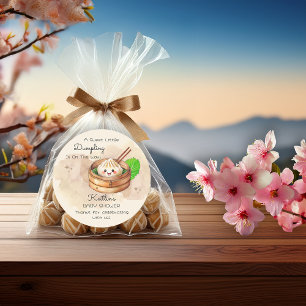 Sticker Rond Un Petit Baby shower À Thème Kwai Doux