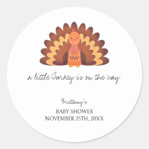 Sticker Rond Un petit Baby shower d'action de grâces en Turquie