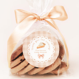 Sticker Rond Un petit bébé adorable shower Merci