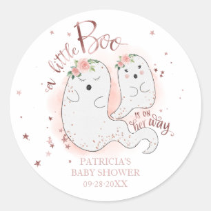 Sticker Rond Un Petit Boo Cute Halloween Classe Baby shower Fil
