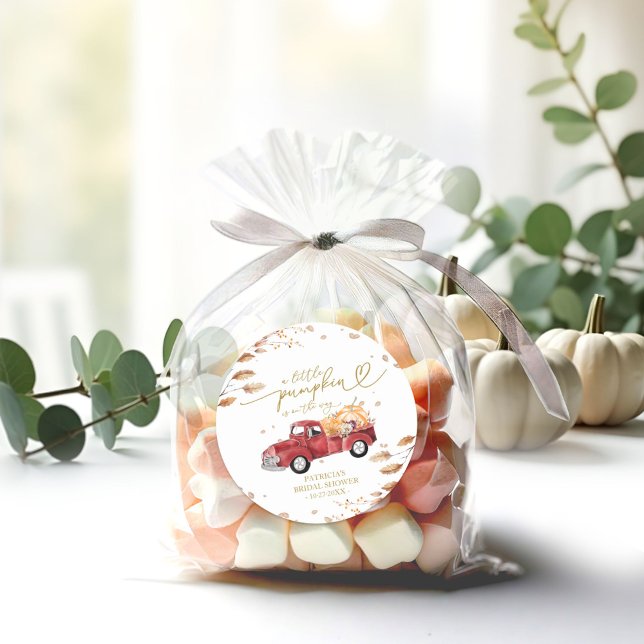 Sticker Rond Un Petit Citrouille Se Trouve Sur Le Chemin Du Bab (Créateur téléchargé)