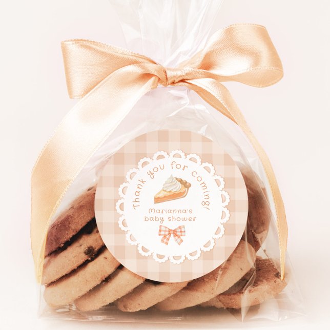 Sticker Rond Un petit Merci à Baby shower à tarte (Créateur téléchargé)