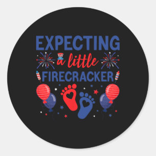 Sticker Rond Un Petit Pétard 4 juillet Pregnan