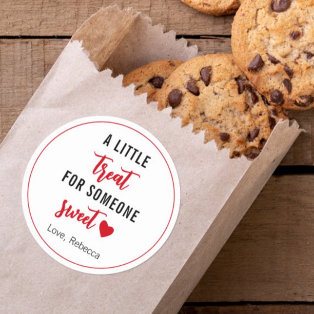 Sticker Rond Un petit régal pour la Saint-Valentin sucrée (Créateur téléchargé)
