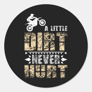 Sticker Rond Un Peu De Chemin Ne Fait Jamais Mal À Motocross D
