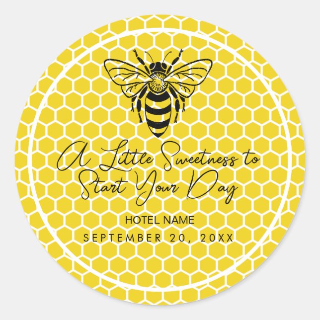 Sticker Rond Un peu de douceur pour commencer votre journée | P (Devant)