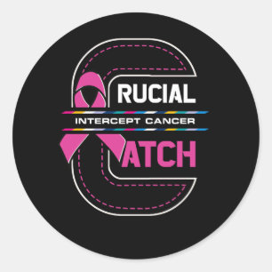 Sticker Rond Un point crucial Intercept du cancer Cancer du sei