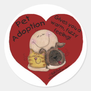 Sticker Rond Un Sentiment Chaud Et Fou ! Cœur