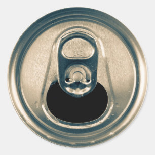 Sticker Rond Un soda ouvert et amusant