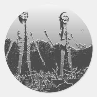 Sticker Rond Un Stick d'enfer bouddhiste