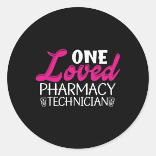 Sticker Rond Un Technicien En Pharmacie Aimé Médecin Pharmacist