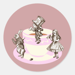 Sticker Rond Un thé fou