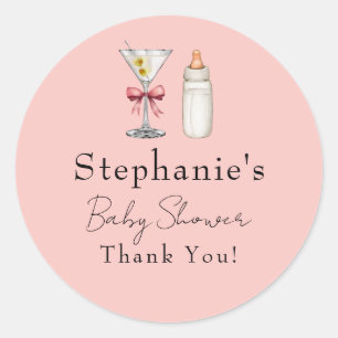 Sticker Rond Un Tini Se Trouve Sur Le Chemin Du Baby shower Pin