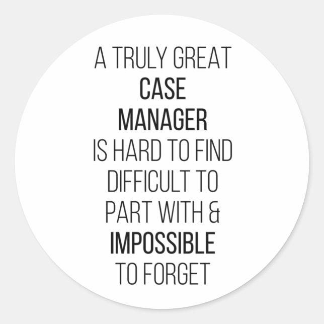 Sticker Rond Un Véritable Gestionnaire De Coques Est Difficile  (Devant)