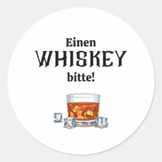 Sticker Rond Un Whisky| Whiskey s'il vous plaît
