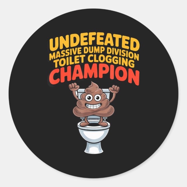 Sticker Rond Undefeated Mive Dump Di Toilet Clogging Chamon  (Devant)