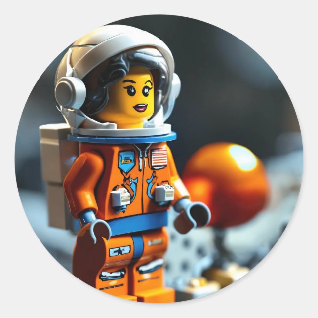Sticker Rond Une astronaute (Devant)