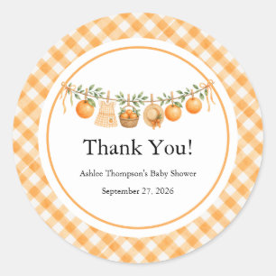 Sticker Rond Une Baby Shower Un Petit Bébé Mignon