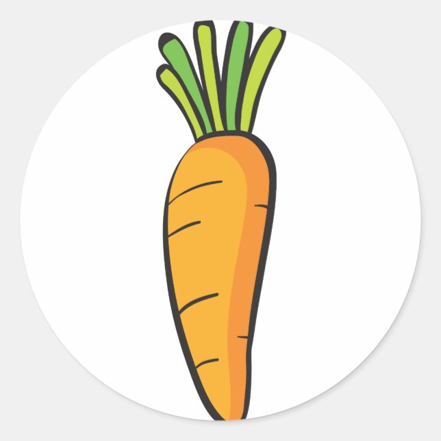 Sticker Rond une carotte (Devant)