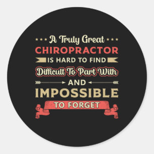 Sticker Rond Une Chiropratique Chiropraticienne Vraiment Grande