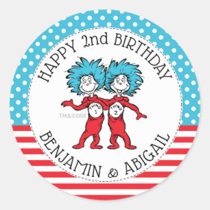 Sticker Rond Une chose deux   Jumeaux