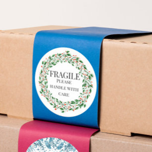 Sticker Rond Une couronne fragile, s'il vous plaît, faites atte