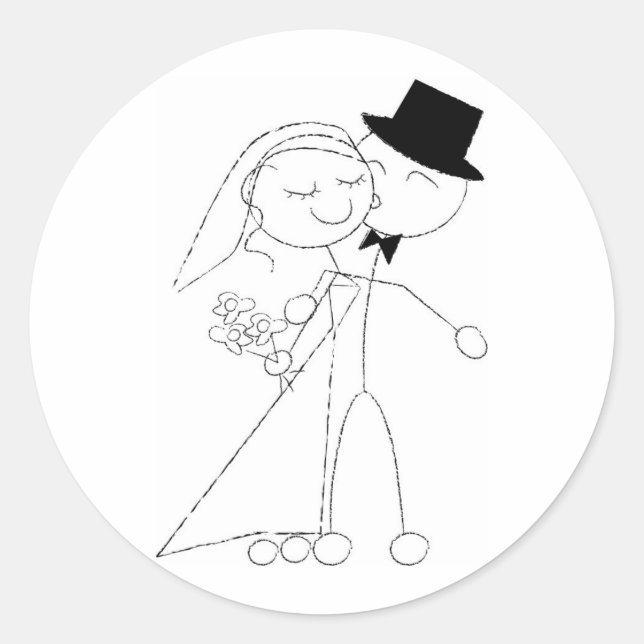 Sticker Rond Une danse et un baiser (Devant)