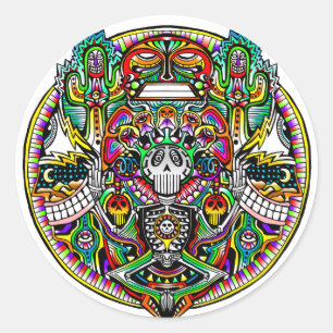 Sticker Rond Une expérience saine